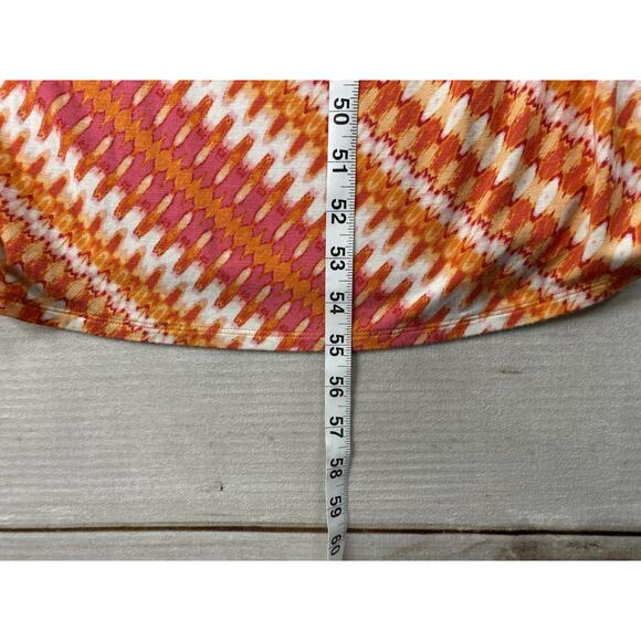 J Jill Maxi Dress Womens XL Faux Wrap Orange Colorful Boho Sleeveless Knit - Picture 9 of 10